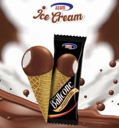 Azam super Ballcone 120ml
Vanilla flavoured ice cream in sugar cone coated with cho colate